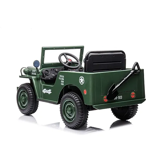 JH-103 4x4 ar akumulatoru darbināms zaļais automobilis Elektriskās mašīnas bērniem