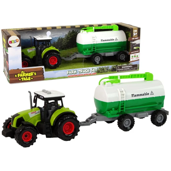 Tractor for Kids with Trailer Tank Car Farm
