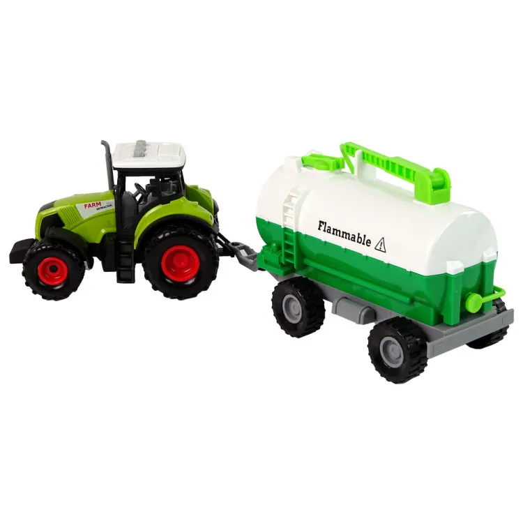 Traktors bērniem ar piekabi cisternu auto ferma