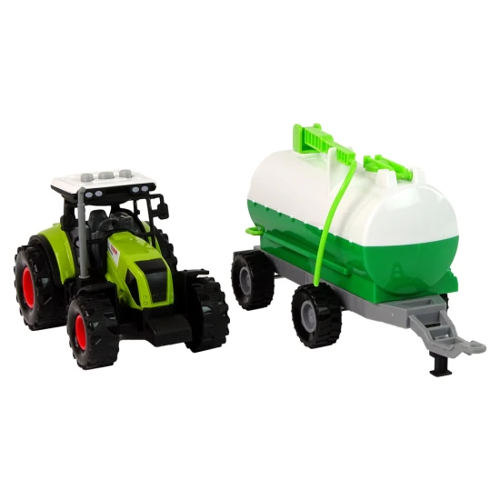 Tractor for Kids with Trailer Tank Car Farm