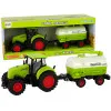 Traktors un piekabe ar lieliem riteņiem Green Farm