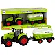 Traktors un piekabe ar lieliem riteņiem Green Farm