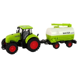 Traktors un piekabe ar lieliem riteņiem Green Farm