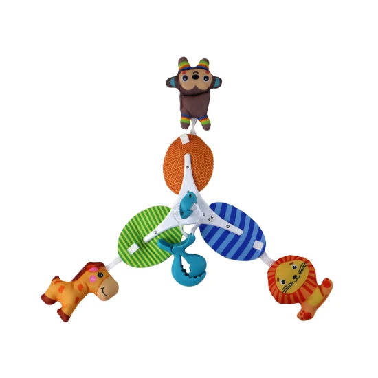 Klasisks bērnu gultiņu karuselis ar dzīvniekiem