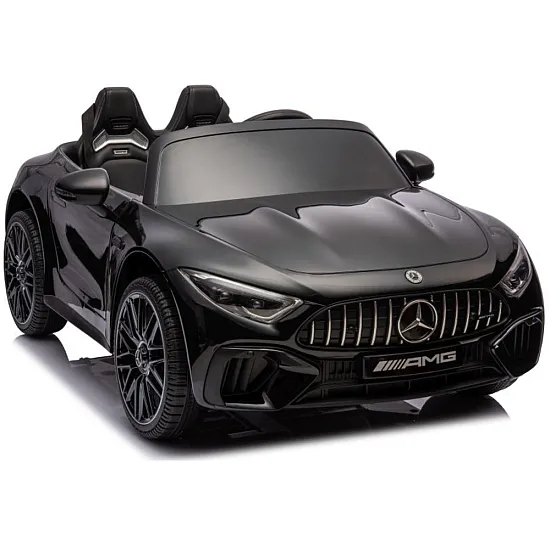 Melns elektromobilis Mercedes AMG SL63 Elektriskās mašīnas bērniem