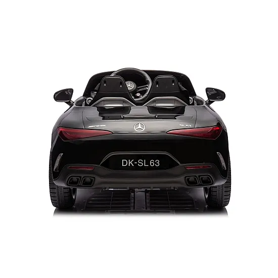 Melns elektromobilis Mercedes AMG SL63 Elektriskās mašīnas bērniem