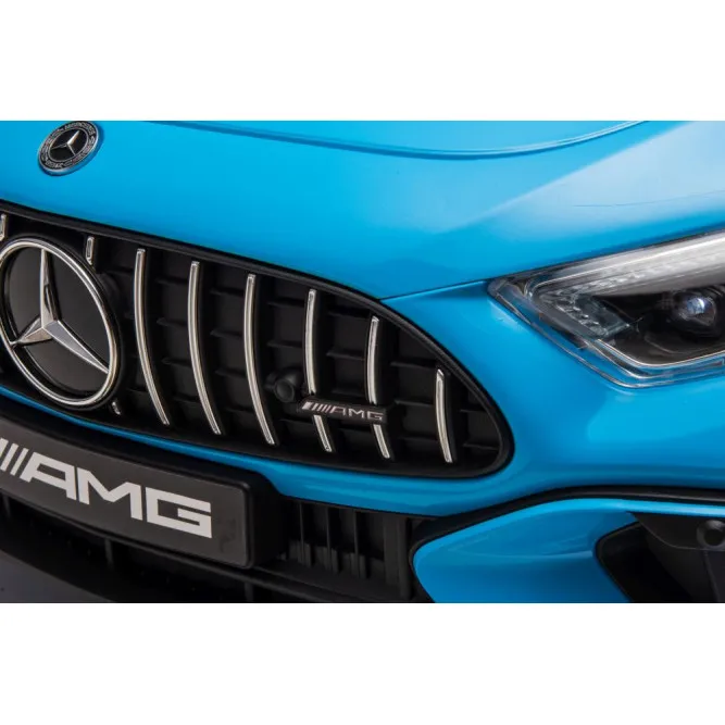 Mercedes AMG SL63 zilais elektromobilis Elektriskās mašīnas bērniem