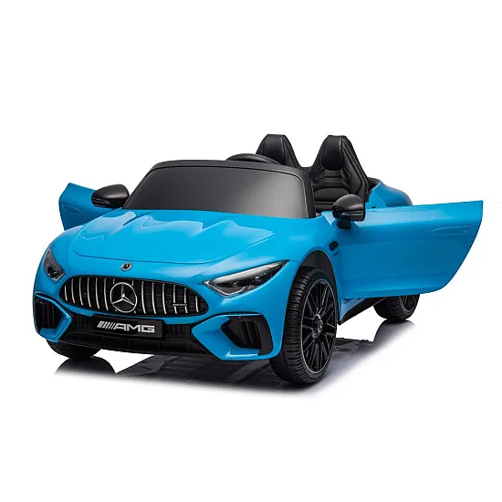 Mercedes AMG SL63 zilais elektromobilis Elektriskās mašīnas bērniem