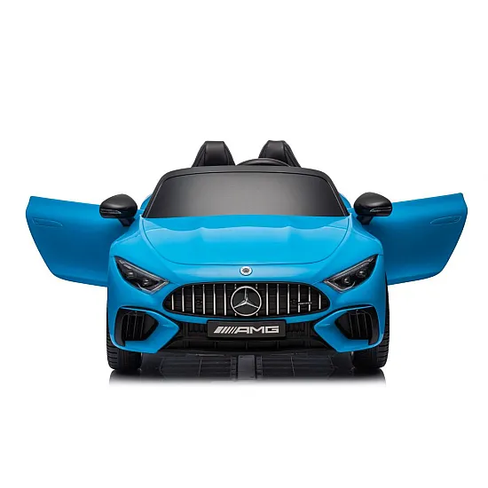 Mercedes AMG SL63 zilais elektromobilis Elektriskās mašīnas bērniem