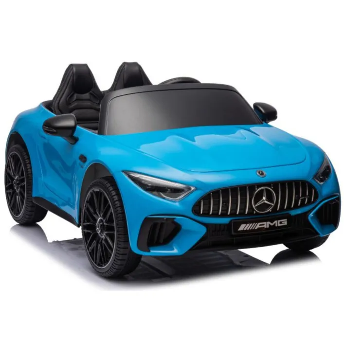 Mercedes AMG SL63 zilais elektromobilis Elektriskās mašīnas bērniem