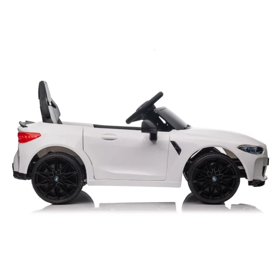 Balts BMW M4 elektromobilis Elektriskās mašīnas bērniem