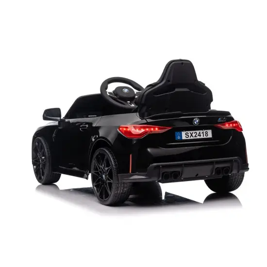 Melns elektromobilis BMW M4 Elektriskās mašīnas bērniem