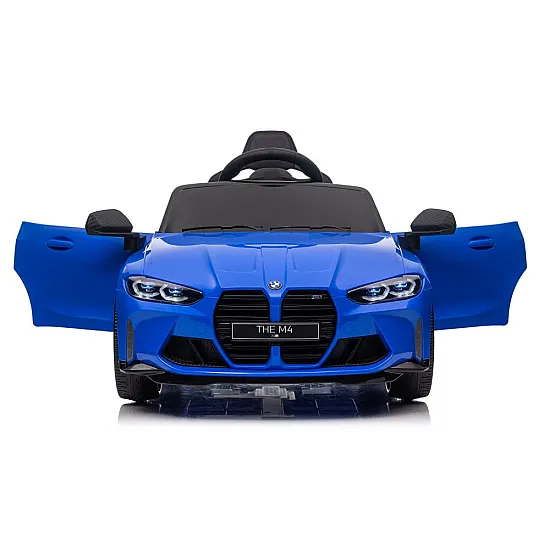 Mėlynas elektrinis automobilis  BMW M4 Elektrinės mašinėlės vaikams