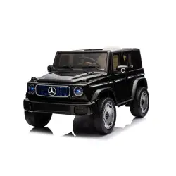 Melns Mercedes EQG 4x4 akumulatora automobilis