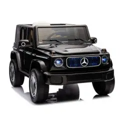 Melns Mercedes EQG 4x4 akumulatora automobilis