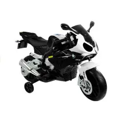 Melns BMW S1000RR kasešu motocikls
