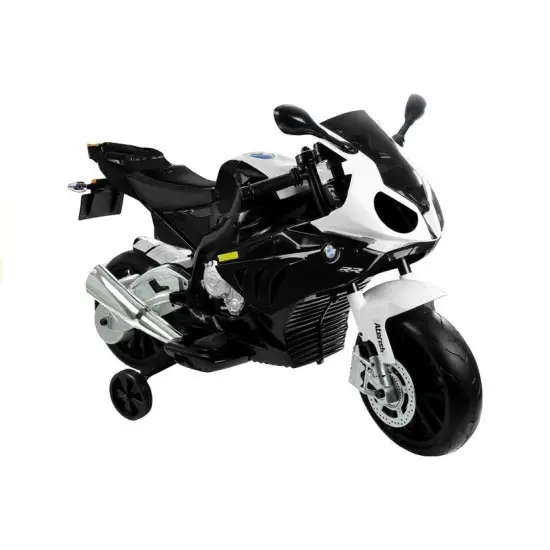 Melns BMW S1000RR kasešu motocikls