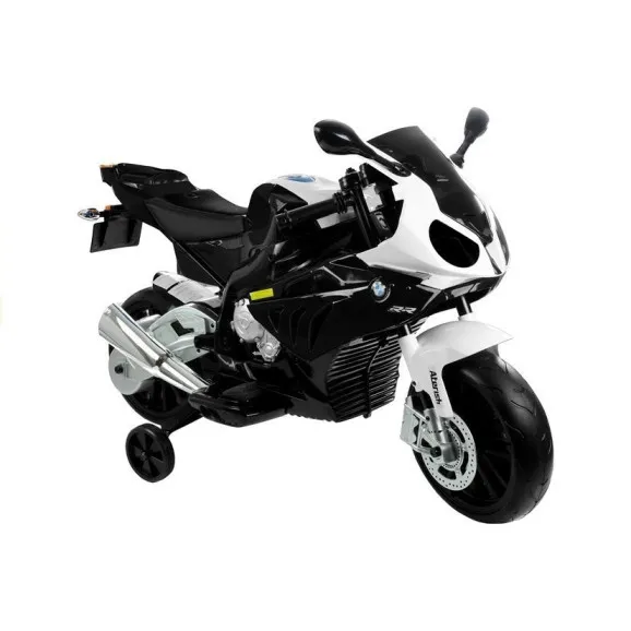 Melns BMW S1000RR kasešu motocikls