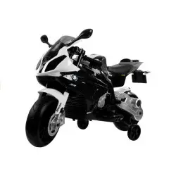 Melns BMW S1000RR kasešu motocikls