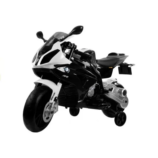 Melns BMW S1000RR kasešu motocikls