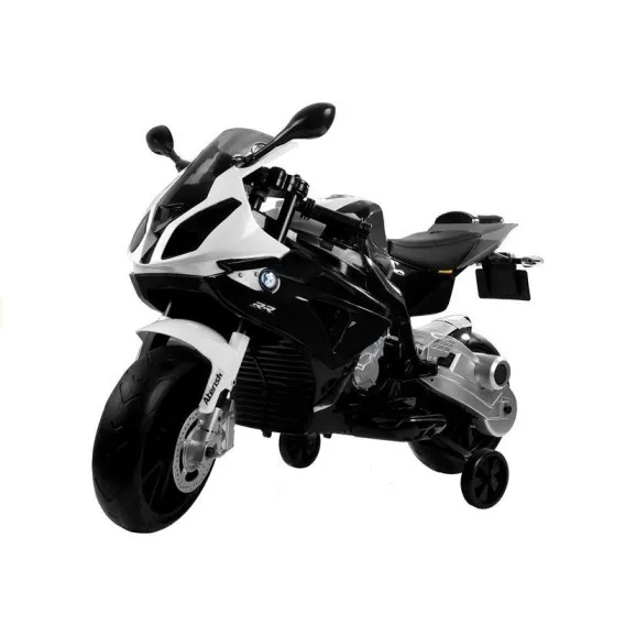 Melns BMW S1000RR kasešu motocikls