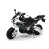 Melns BMW S1000RR kasešu motocikls