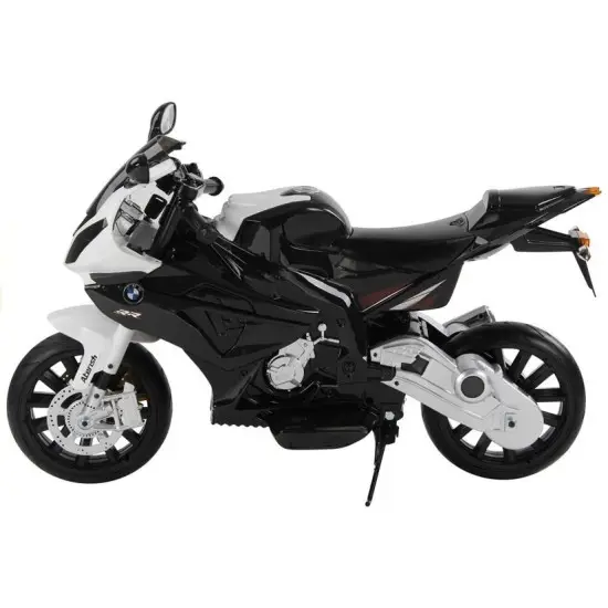 Melns BMW S1000RR kasešu motocikls