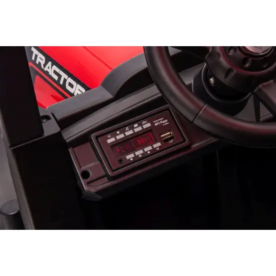 Sarkans akumulatora traktors A011 24V Elektriskās mašīnas bērniem