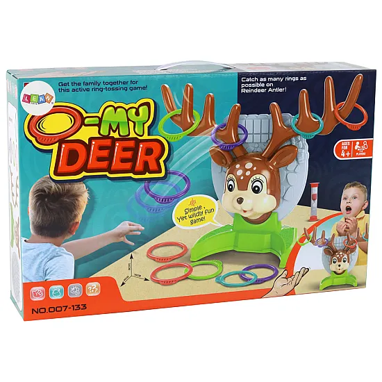 Family Arcade Game - Throwing a Hoop at a Deer Stalo ir sporto žaidimai