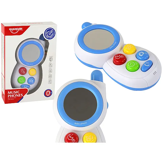 Blue interactive children's phone with lights and sounds Mirror