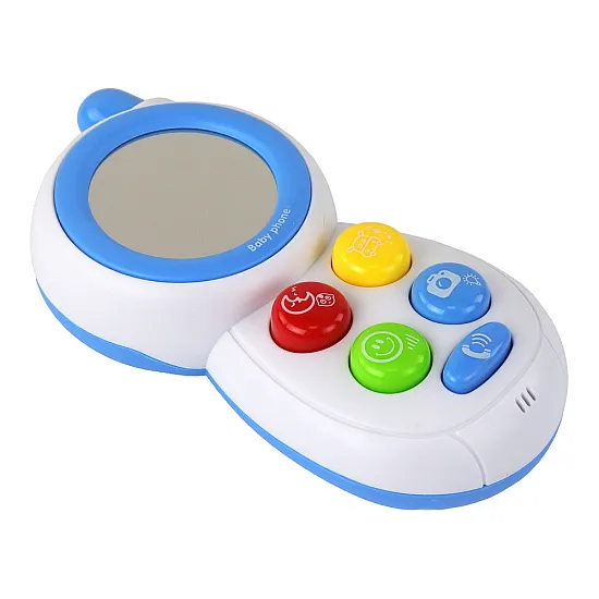 Blue interactive children's phone with lights and sounds Mirror
