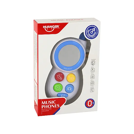 Blue interactive children's phone with lights and sounds Mirror