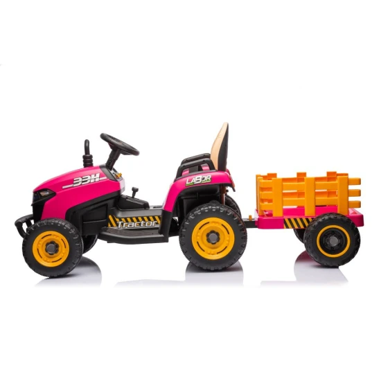 Rozā elektriskais traktors BBH-030 Elektriskās mašīnas bērniem