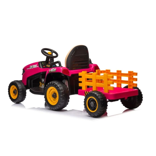 Rozā elektriskais traktors BBH-030 Elektriskās mašīnas bērniem