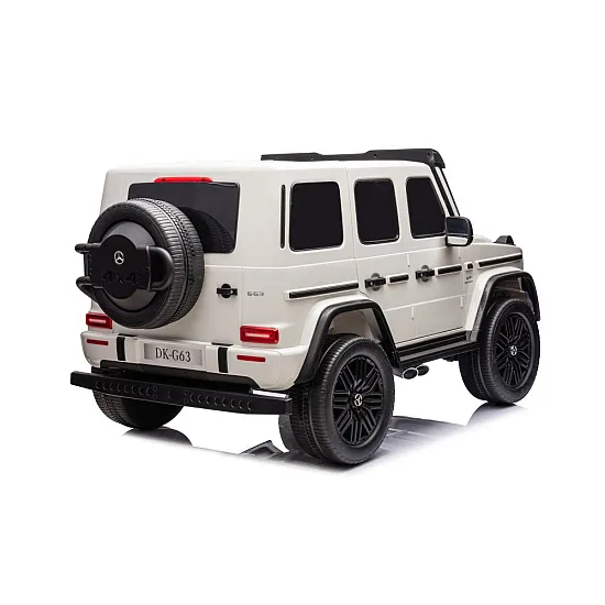 Balts elektromobilis Mercedes G63 XXL 4x4 Elektriskās mašīnas bērniem