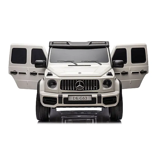 Balts elektromobilis Mercedes G63 XXL 4x4 Elektriskās mašīnas bērniem