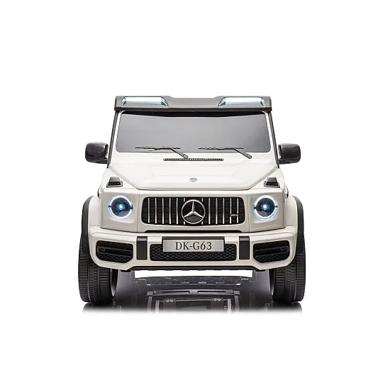 Balts elektromobilis Mercedes G63 XXL 4x4 Elektriskās mašīnas bērniem
