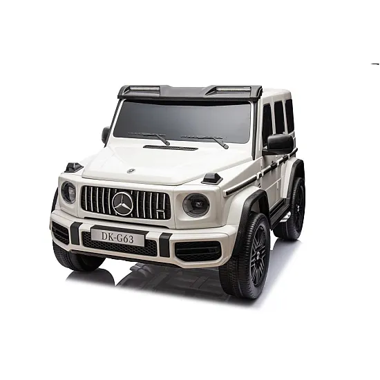 Balts elektromobilis Mercedes G63 XXL 4x4 Elektriskās mašīnas bērniem