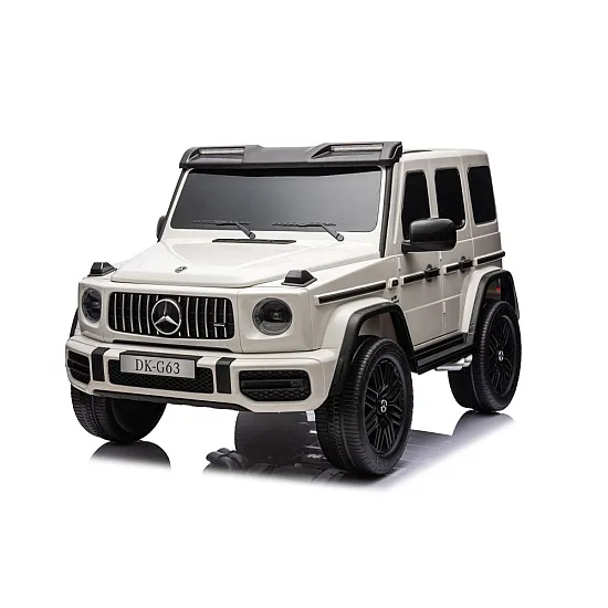 Baltas elektrinis automobilis Mercedes G63 XXL 24V Elektrinės mašinėlės vaikams