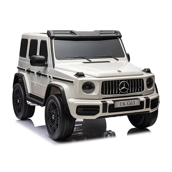 Baltas elektrinis automobilis Mercedes G63 XXL 24V Elektrinės mašinėlės vaikams