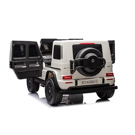 Baltas elektrinis automobilis Mercedes G63 XXL 24V Elektrinės mašinėlės vaikams
