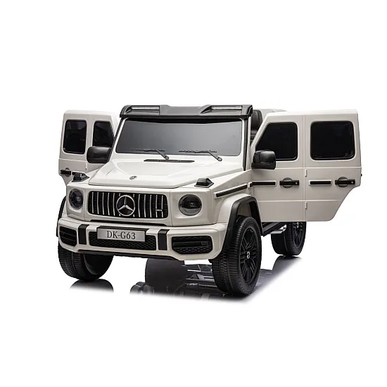 Baltas elektrinis automobilis Mercedes G63 XXL 24V Elektrinės mašinėlės vaikams