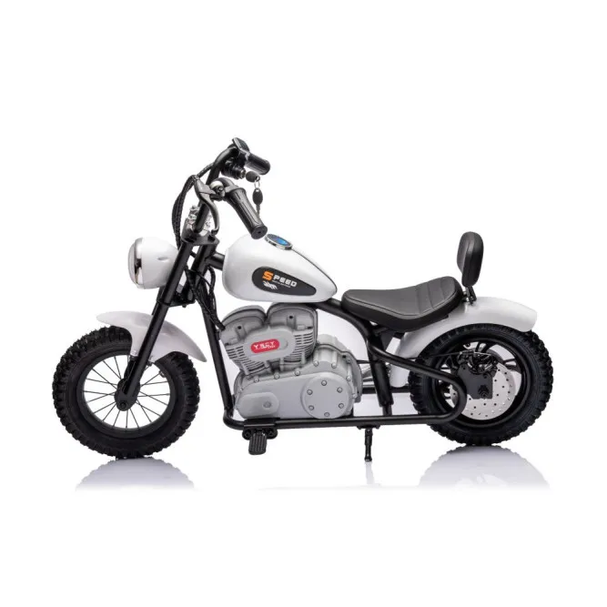 Elektriskais baltais motocikls A9902