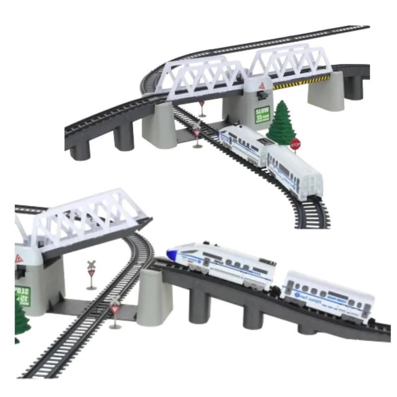 Elektriskā vilciena komplekts Vilciena sliedes velkot tiltu 366cm