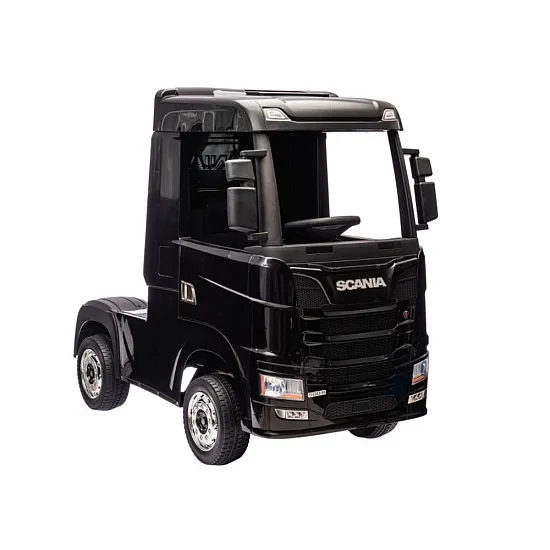 Ar akumulatoru darbināms melns vilcējs Scania 500R HL698