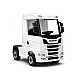 Balts elektriskais kravas automobilis Scania 500R HL698 Puspiekabes