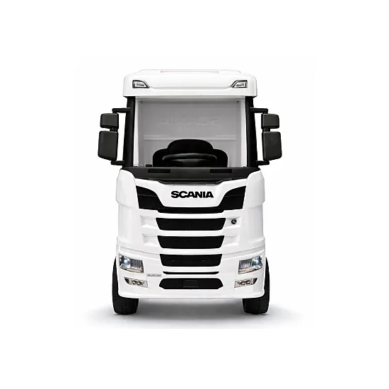 Balts elektriskais kravas automobilis Scania 500R HL698 Puspiekabes