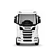 Balts elektriskais kravas automobilis Scania 500R HL698 Puspiekabes