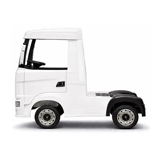 Balts elektriskais kravas automobilis Scania 500R HL698 Puspiekabes