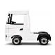 Balts elektriskais kravas automobilis Scania 500R HL698 Puspiekabes